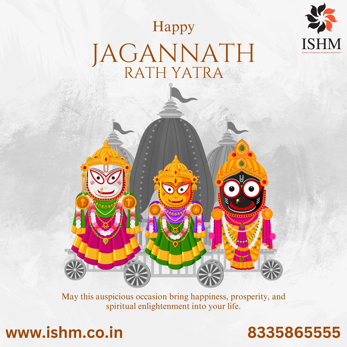 ISHM42943848's tweet photo. Happy Rath Yatra from the International School of Hospitality Management! 

May this joyous festival bring you happiness, prosperity, and countless blessings. 

Let's celebrate the divine journey with devotion and enthusiasm. 🌸✨

#ishm #happyrathyatra #JagannathRathYatra https://t.co/M4veO6ILoY