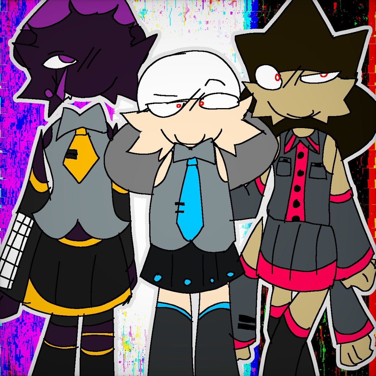 doublefftitan's tweet photo. ...Those aren't the triple bakas..

#stridentcrisis #conbi #daveandbambi #daveandbambistridentcrisis #miku #neru #teto https://t.co/0ot4n44lZR
