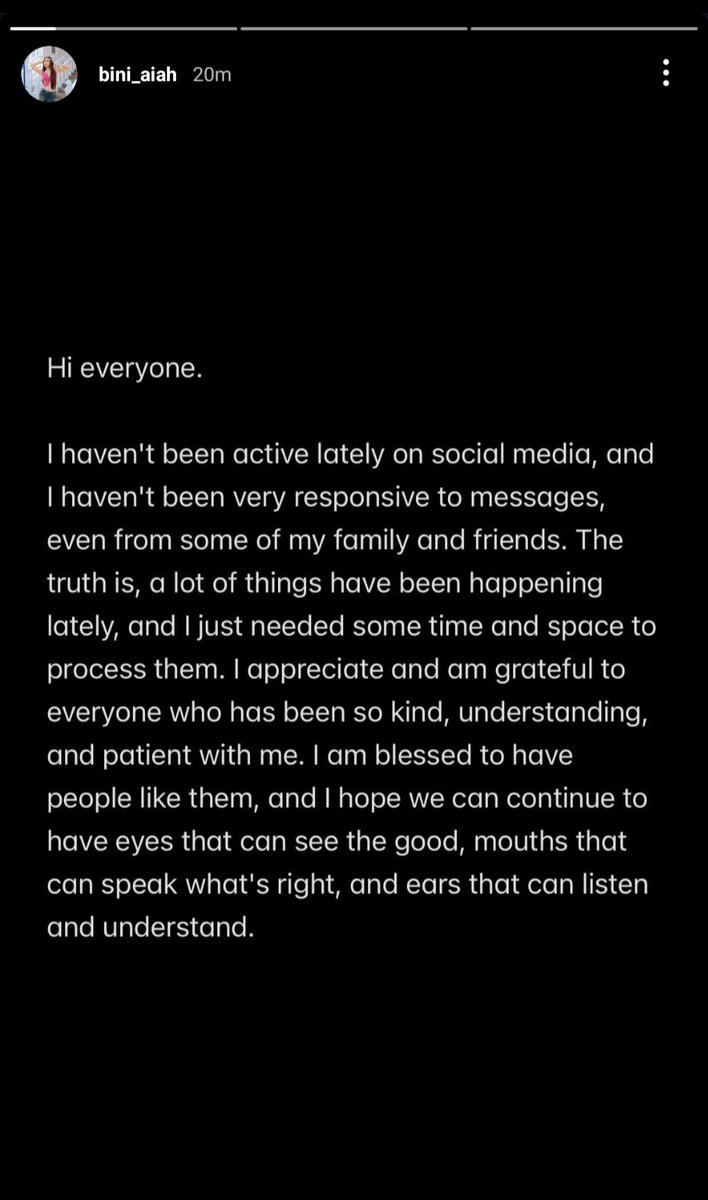 holzzi_'s tweet image. I LOVE YOU @bini_aiah 🫶 please rest well, and katulad nga ng sabi ni bebe, you guys have our back 🥹