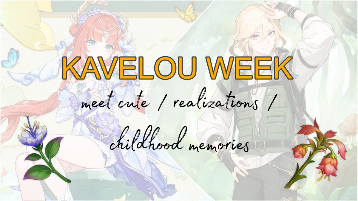📣 Kavelou week is finally here !
We head into day one, titled New Beginnings.

Post your contributions with #Kavelouweek24 or tag us to be noticed!

And while we wait for your works, we can listen to the song of the day: When the Day Met the Night by Panic ! At The Disco