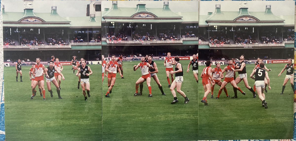 CarltonProject's tweet image. Digging around for historical material for #TheCarltonProject and stumbled across pictures I took at the SCG. Madden, Bradley, can you name others? What year? Mid 90s maybe?