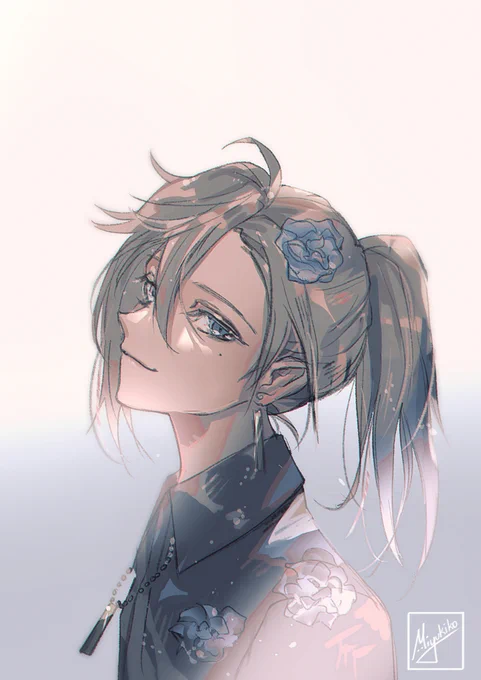 I haven't had much time to draw my oshi this year but...    Kanae 7/7   #かな絵 #叶生まれた2024