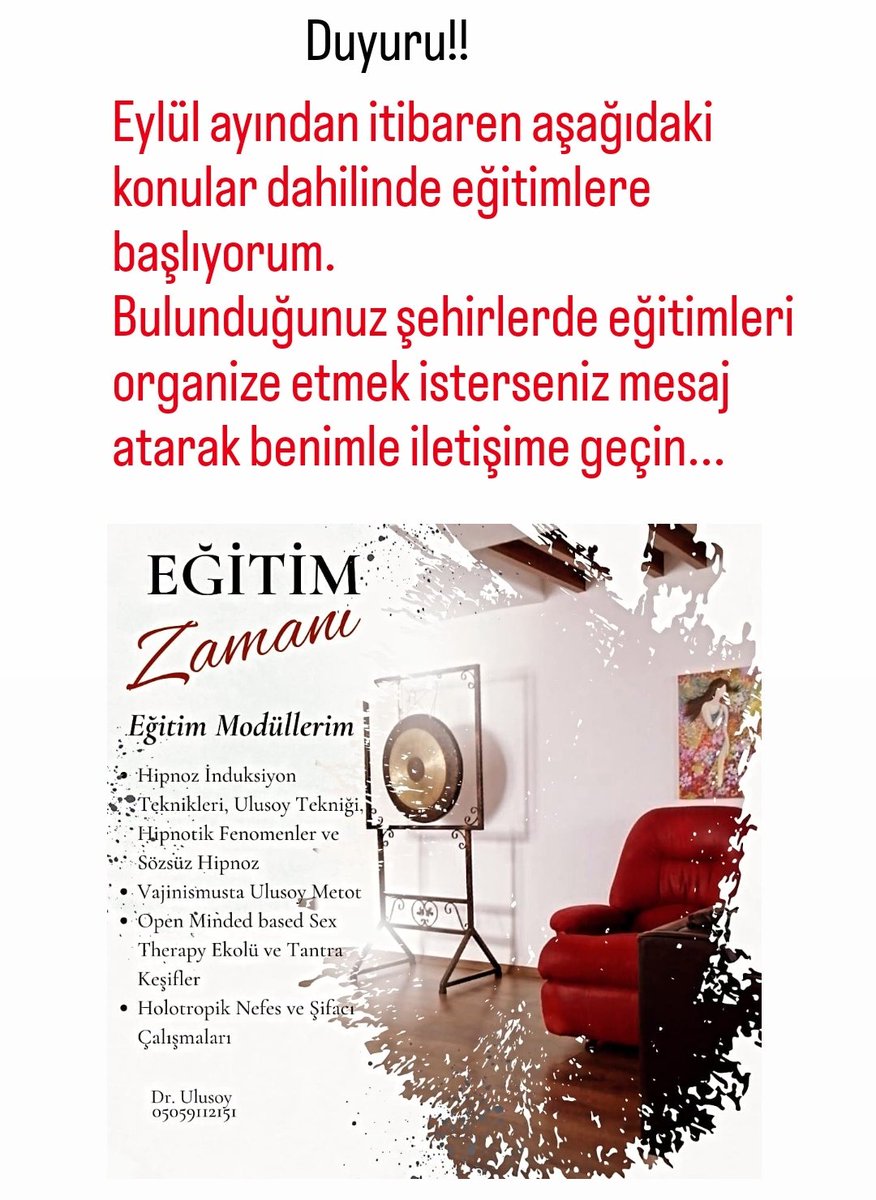 drmuratulusoy's tweet image. #hipnoz #cinselterapi #vajinismus #eğitim #hipnomeditasyon