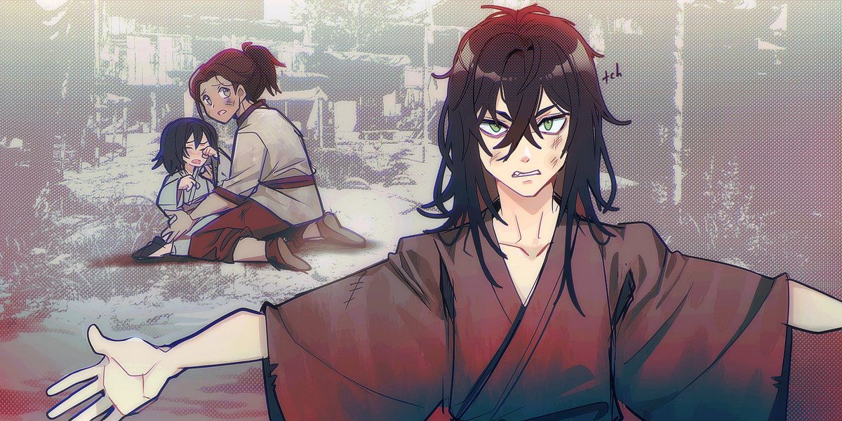 「I ended up putting Xiao Jiu in the focus」|Korvenのイラスト