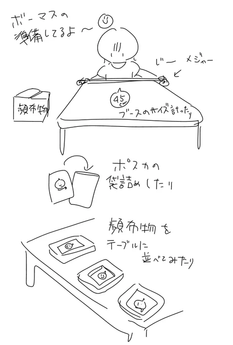 ボーマスの準備してたよ〜