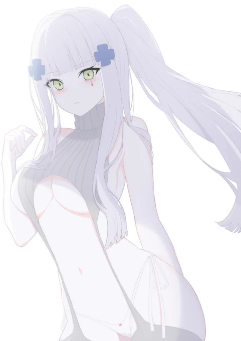 #ポニーテールの日 #GirlsFrontline 例のセーター。クルカイHK416
