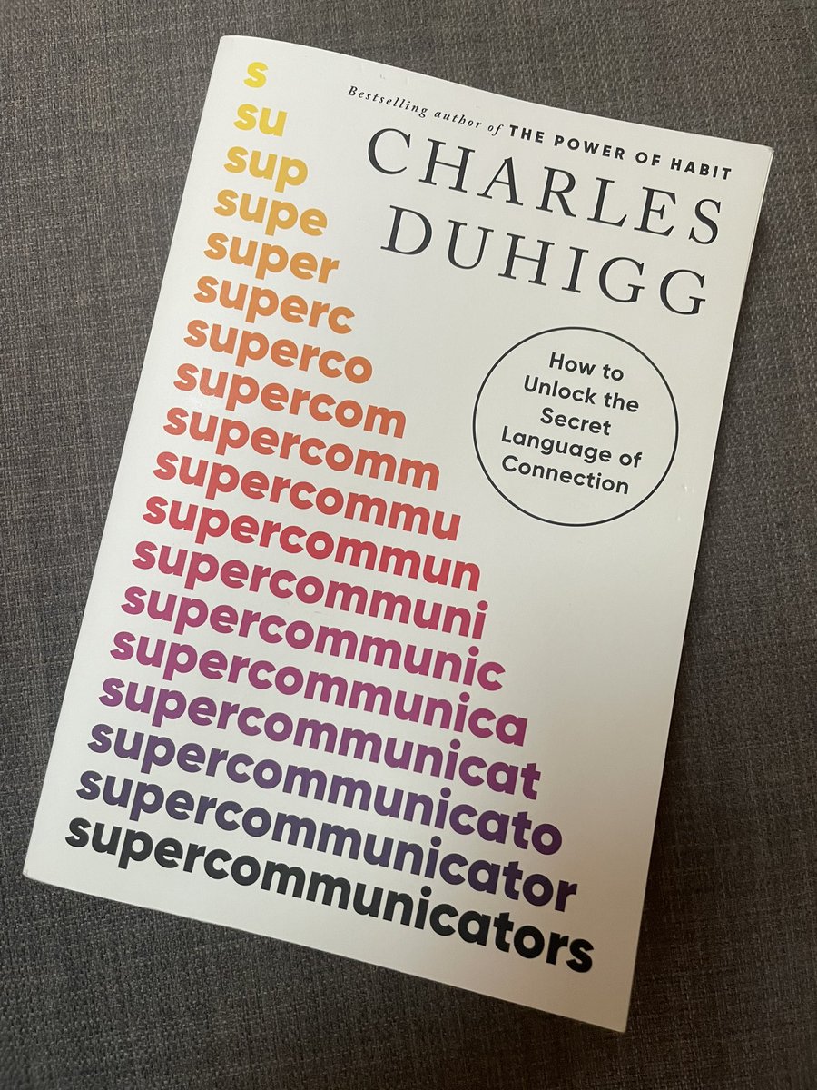 It’s been a while since I posted a book recommendation but I have just finished reading the excellent “Supercommunicators” by <a href="/CharlesDuhigg/">Charles Duhigg</a> Very well written and lots of learnings. Also interesting to read the notes for a slightly deeper understanding of some themes!