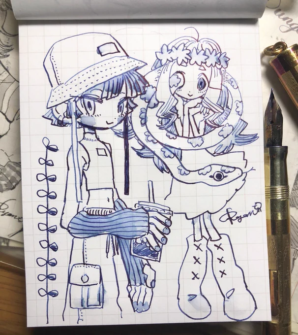 らくがき 🐍🌼 