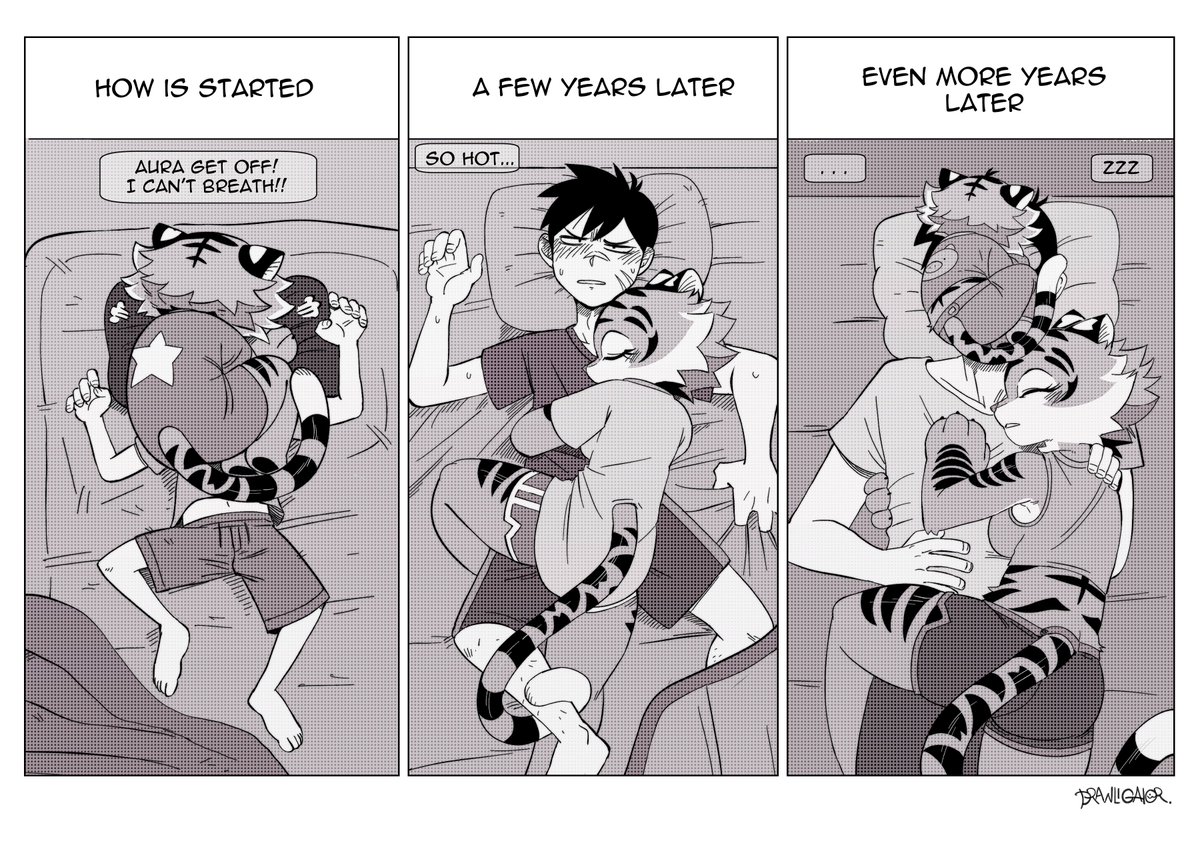 drawligator's tweet image. Sleep well everyone  🐯🌙💤