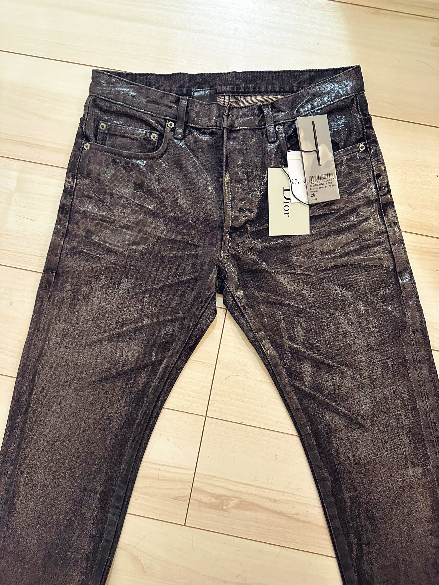dior homme AW05 luster コーティング　デニム　w29 Dior Homme AW05 “Luster” Wax Denim Size 27 Available now on