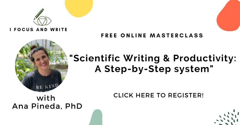 ana_pineda_'s tweet photo. Want to give a push to your papers this summer? Then I have a  FREE class for you with tips to improve your scientific writing mixed with the final system for time management and sprinkled with a mindful approach 🎊 #ECRchat #NewPI #AcWri #WomenSTEM