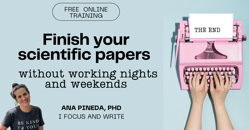ana_pineda_'s tweet photo. Want to give a push to your papers this summer? Then I have a  FREE class for you with tips to improve your scientific writing mixed with the final system for time management and sprinkled with a mindful approach 🎊 #ECRchat #NewPI #AcWri #WomenSTEM