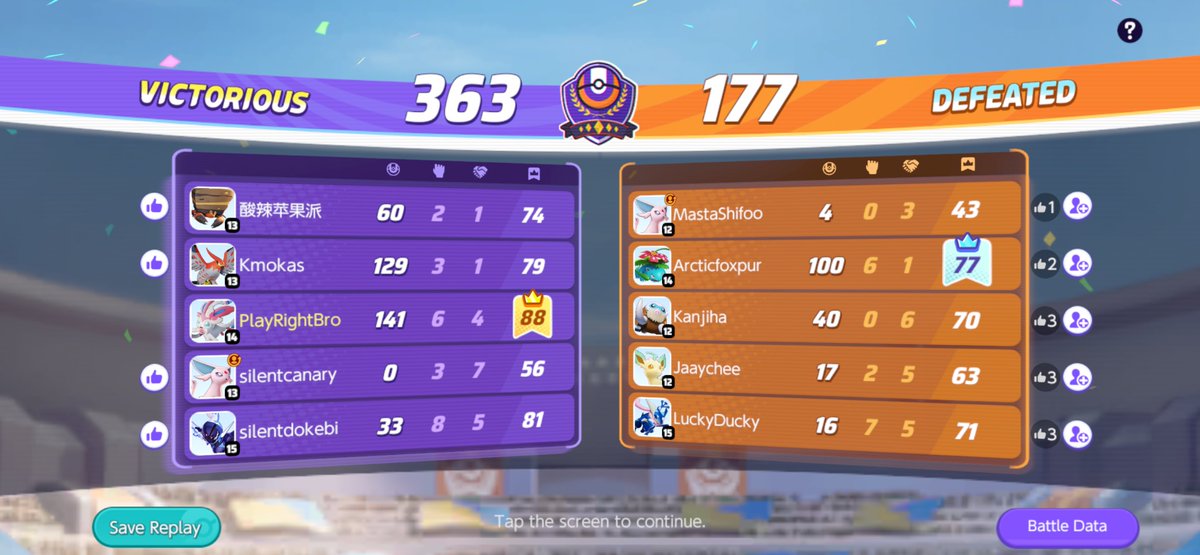 RubberyGooGirl's tweet photo. #PokemonUNITE
As MVP I nominate Ceruledge as the Real MVP.
Bro secured Rayquaza 1v5 as the rest of us respawned.
Bro played correctly.
#LearnToPlayCorrectly https://t.co/xWs6IpsN4F