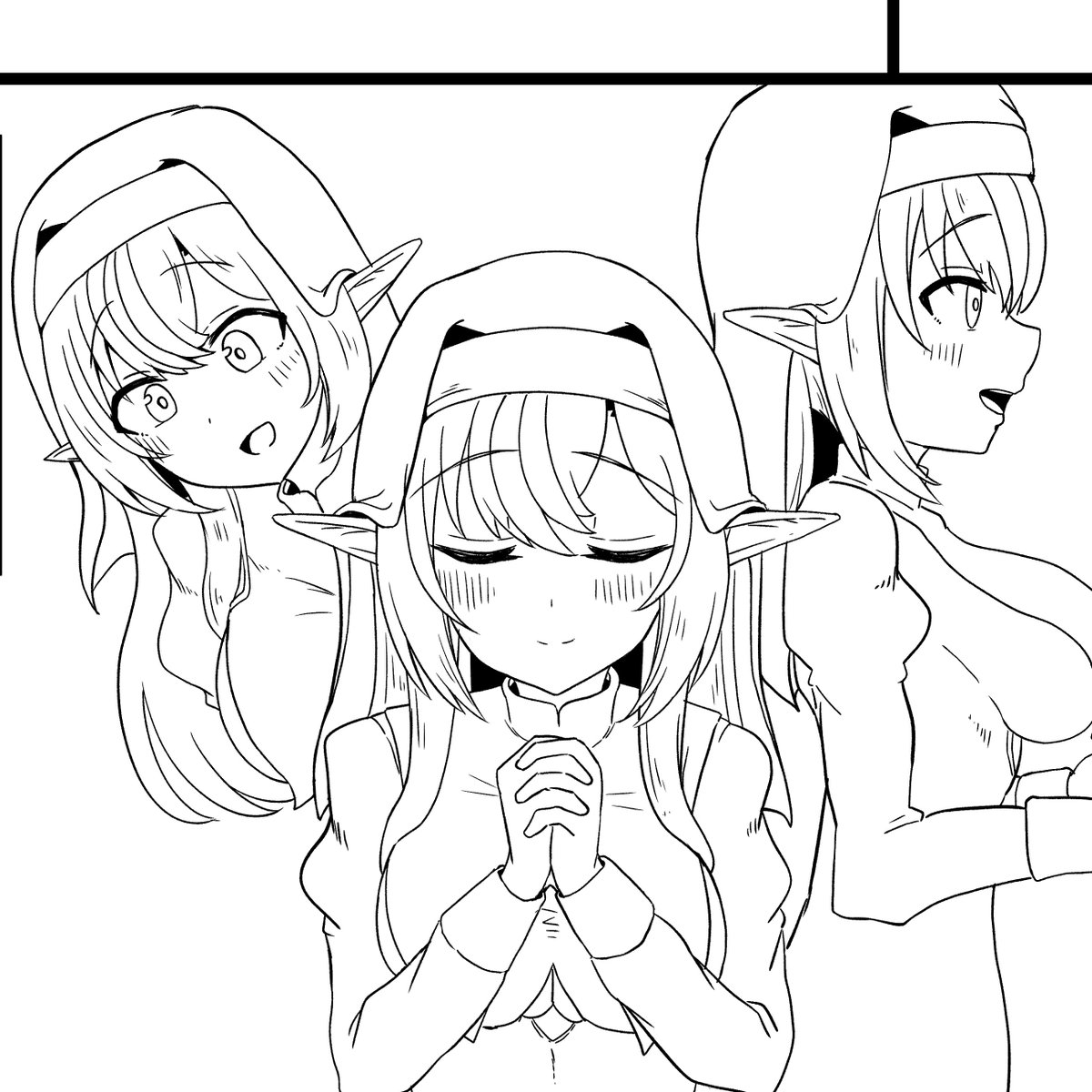 1コマに3人も下書きしやがったのはどこのどいつだ!
ペン入れが大変でしょうが!!! 