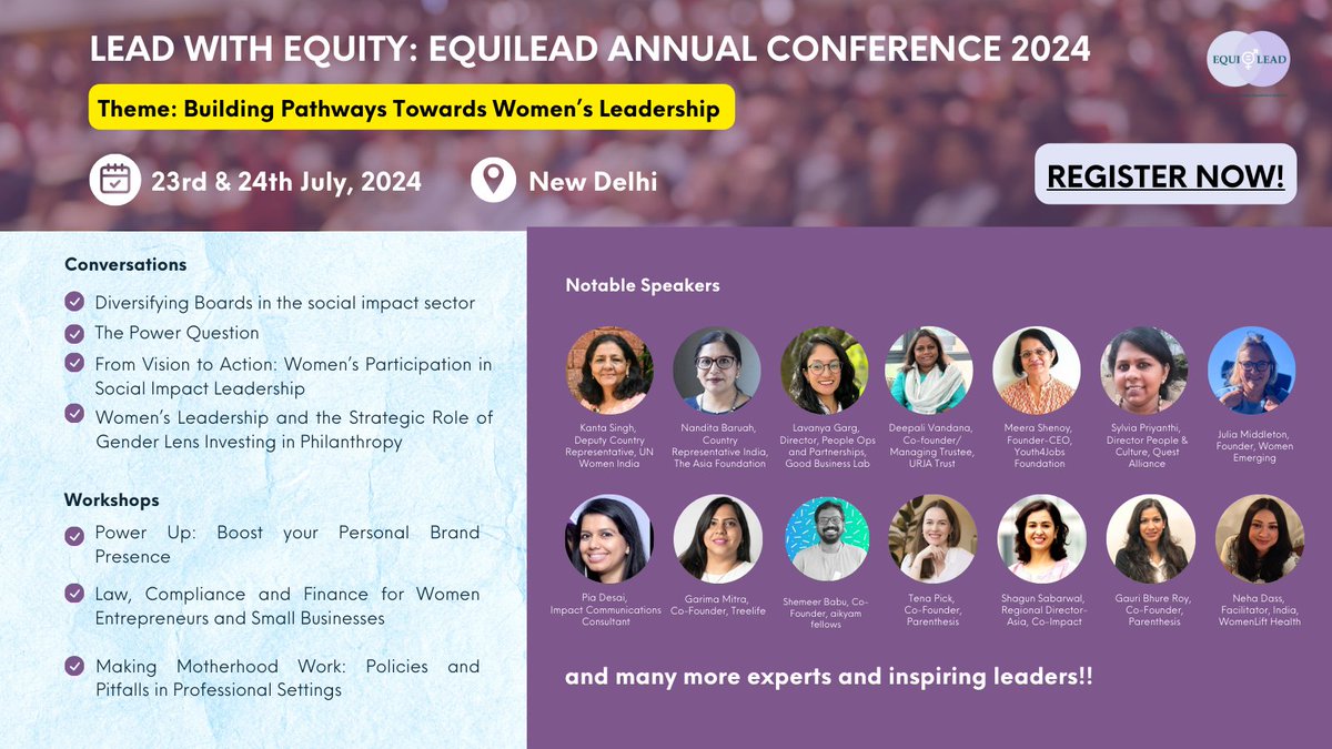 asia_climate's tweet photo. Join @EquiLeadOrg 's Inaugural Annual Conference: Lead With Equity 2024
Register Now - https://t.co/Sd3exlJUWC
#LeadWithEquity #EquiLeadConference2024 #WomensLeadership https://t.co/xcyNn8HgMr