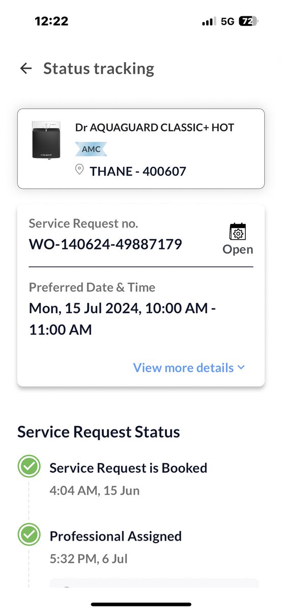 vism2809's tweet photo. @Eureka_ForbesIN Services started without reaching my residence. Is it new type of service started by EF https://t.co/ZvftPq3H8x