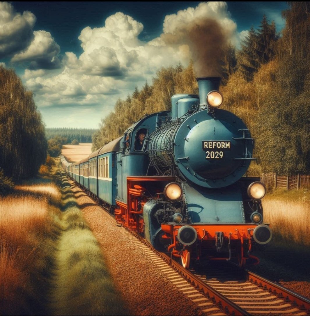 Katiety27's tweet image. All aboard the #ReformTrain . Let's work together with @reformparty_uk  to make this country great again. If you agree, give us a cheeky follow, and I will follow back. 😘🇬🇧⚘️🇬🇧