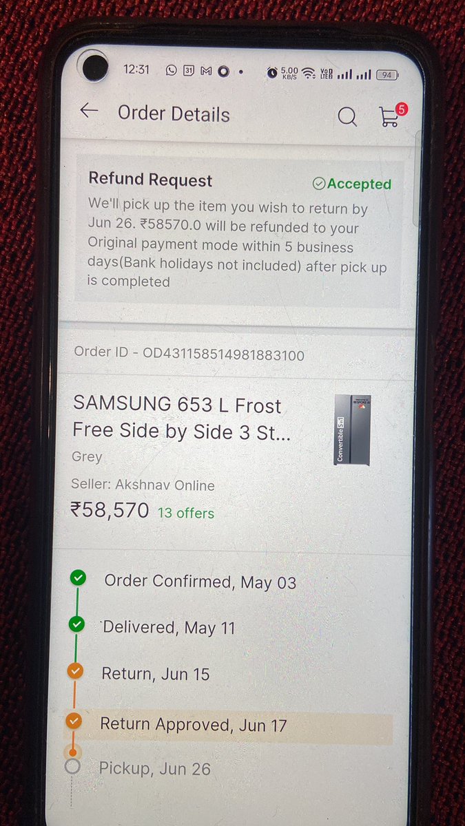 IndianAyush's tweet photo. @BadriHemant @_Kalyan_K  Hello Flipkart 
You are just making mockery of customer. My request of replacement of refrigerator was pending for month even after acceptance by seller. Than seller changed it to refund but even after two months of wait neither replacement nor refund https://t.co/EyJhsHs0SR
