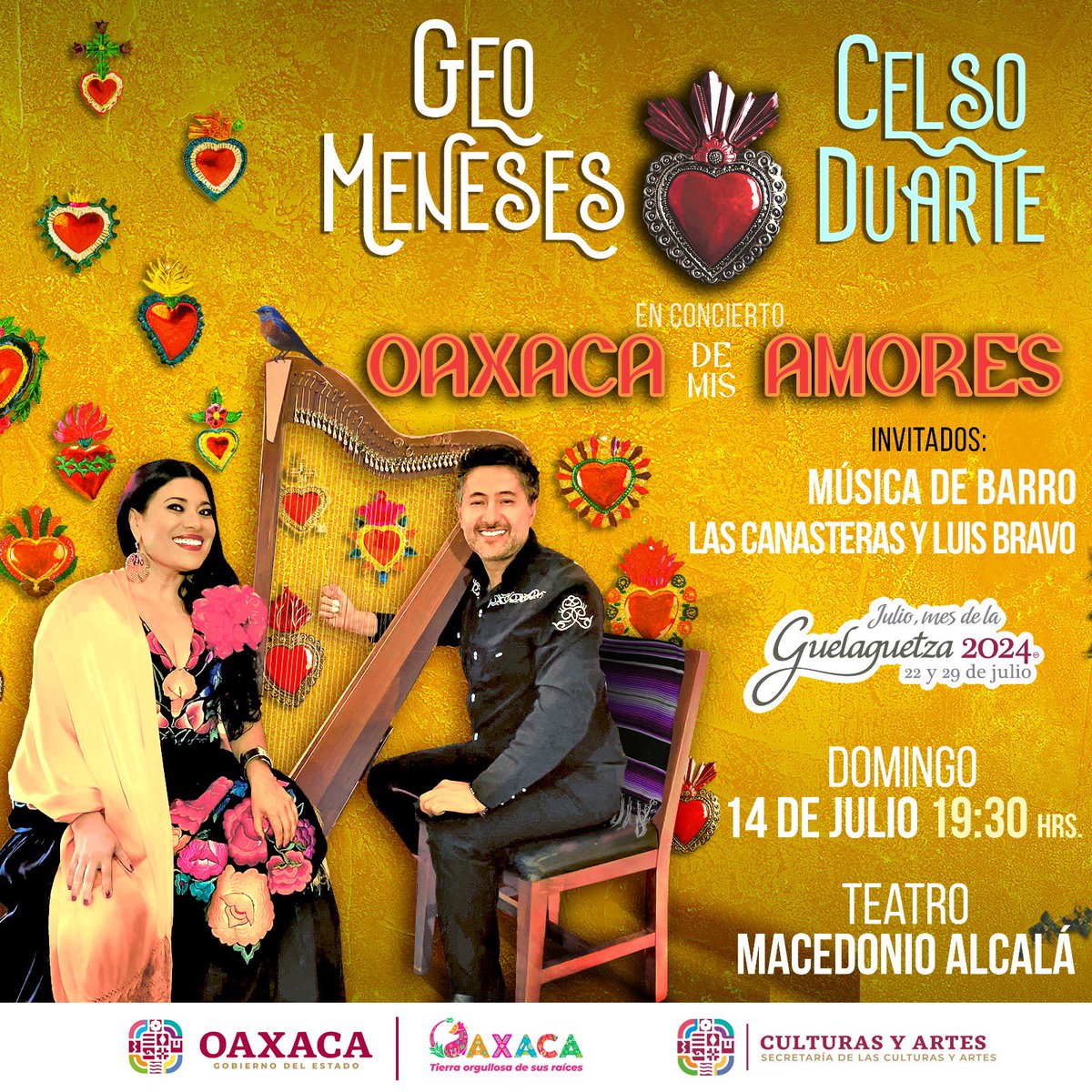 GeomenesesGEO's tweet photo. #concierto domingo 14 de julio 19:30 hrs. @TeatroMacedonioAlcalà  #Oaxaca #Noselopuedenperder https://t.co/u9Bg6M2dYy