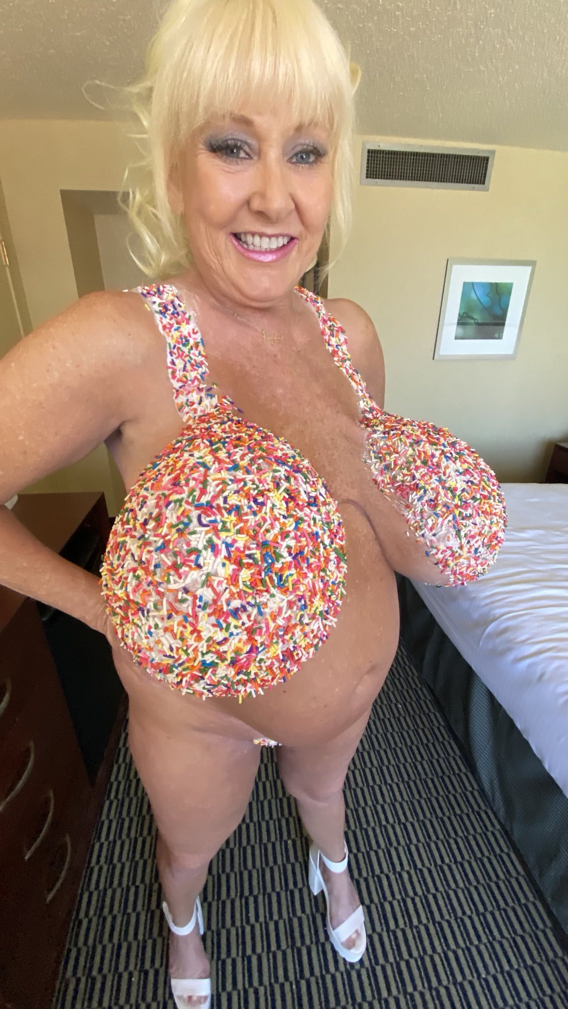 Candy bra. It takes hrs of licking to get it off ! https://t.co/WjArns6C1m