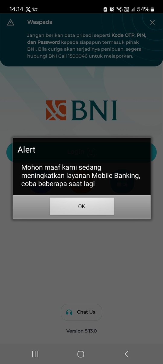 Senhora_Windy's tweet photo. @BNICustomerCare ada apa kah ini? Brp lama lg maintenance nya? https://t.co/8IPTOjrlkv
