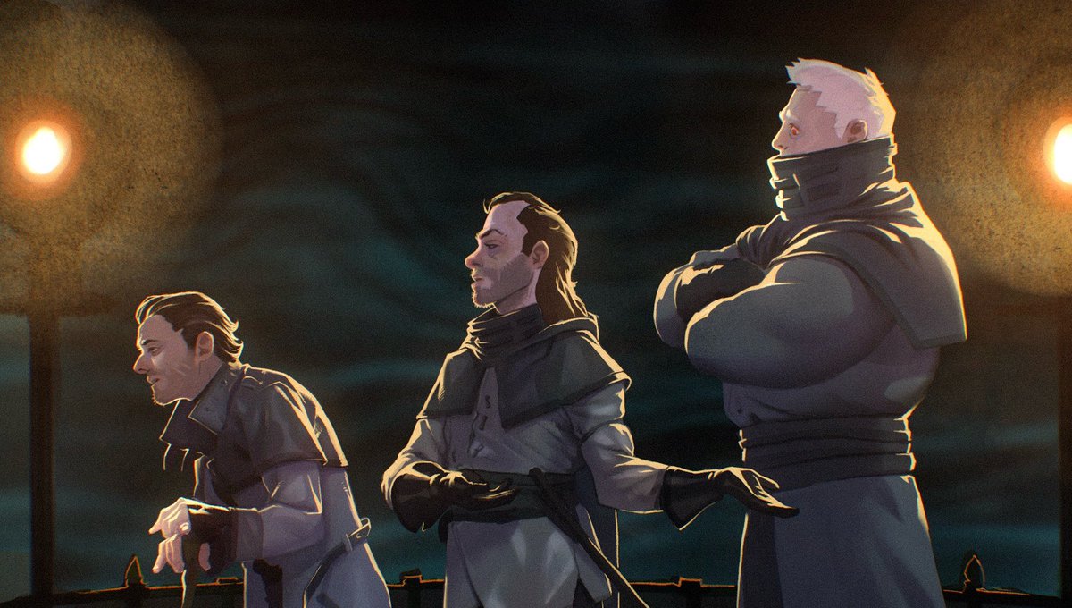 Phingdraws's tweet image. #thefirstlaw! I spent a ton of time on this one and learned a bunch. The Blade Itself was amazing. Here’s Golkta, Severard and Frost as I’ve imagined them.