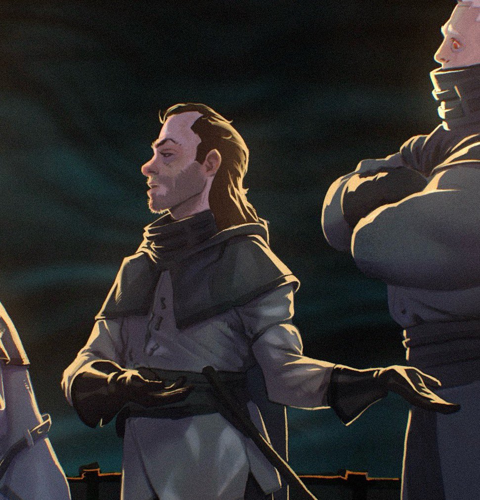 Phingdraws's tweet image. #thefirstlaw! I spent a ton of time on this one and learned a bunch. The Blade Itself was amazing. Here’s Golkta, Severard and Frost as I’ve imagined them.