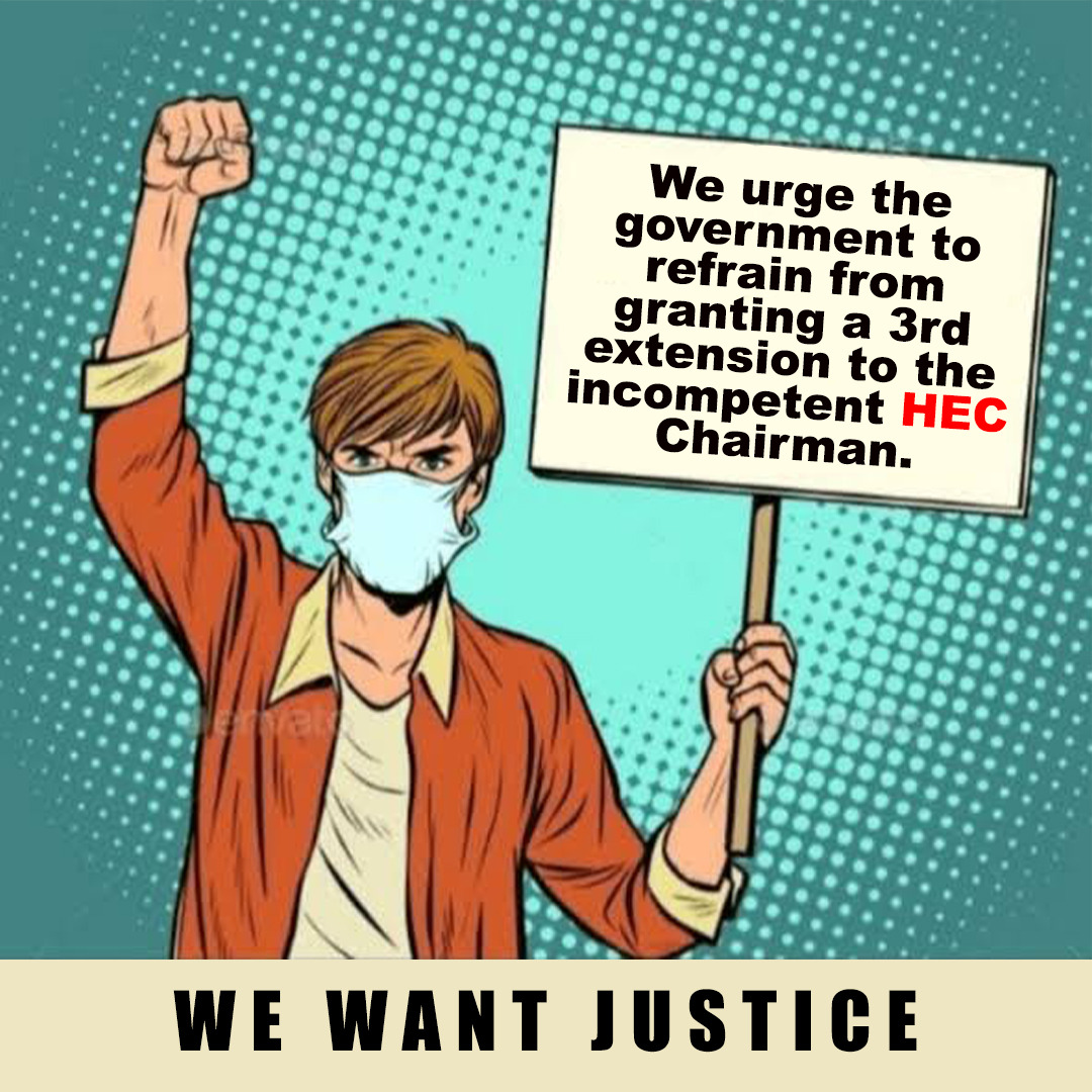 "Our education system is at its breaking point under Dr. Mukhtar Chairman HEC. Demand change to protect our students. #NoExtension #SaveOurStudents"
<a href="/NawazSharifMNS/">Nawaz Sharif</a> <a href="/CMShehbaz/">Shehbaz Sharif</a> <a href="/PresOfPakistan/">The President of Pakistan</a> <a href="/MaryamNSharif/">Maryam Nawaz Sharif</a> <a href="/Conv_KMS/">Dr. Khalid Maqbool Siddiqui</a> <a href="/GovtofPakistan/">Government of Pakistan</a> <a href="/TararAttaullah/">Attaullah Tarar</a> <a href="/EduMinistryPK/">Ministry of Education and Professional Training</a> <a href="/TeamMNSharif/">Team MNS</a>