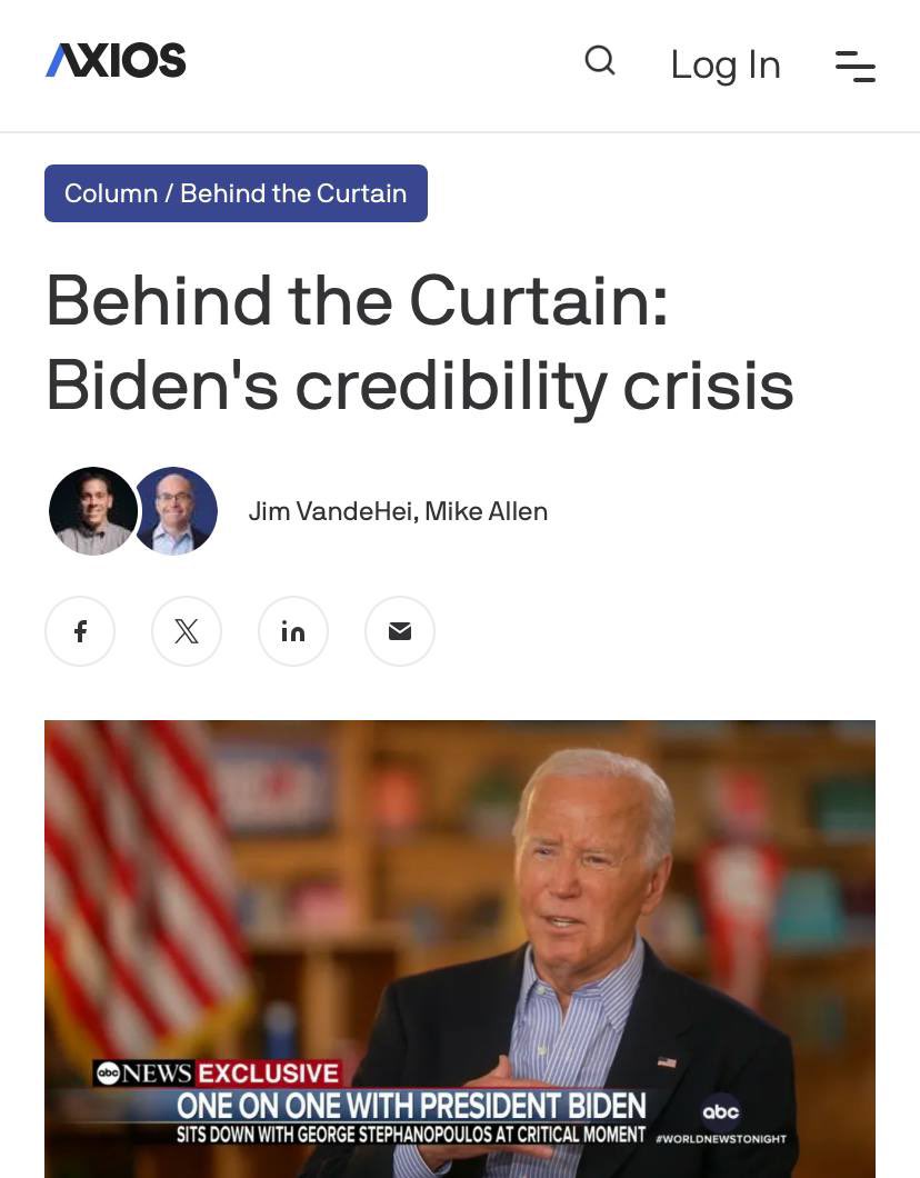 nikki_miumiu's tweet image. #2024大選前哨：#趣味新聞101
美共分裂文妓裝無辜：感覺被騙

美共以至他們的金主們為 #癡呆登 是否退選而內訌。
今日中立撚傳媒 Axios 稱主流傳媒記者感覺「被騙」：「沒有比被欺騙的記者更憤怒的了。記者感到自己被騙了，有些更感尷尬，正爭先恐後地挖掘癡呆登衰退證據。」

axios.com/2024/07/06/bid…