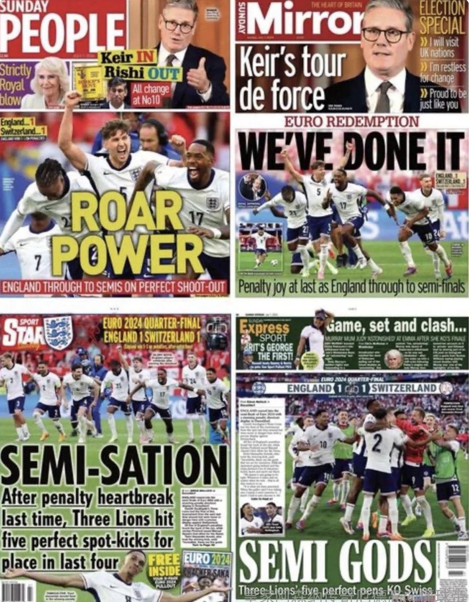 Saka: *plays 25 minutes in a 1-0 loss to Iceland in a friendly*

Newspapers:

Saka: *scores a late equaliser in Euros QF, scores in the shootout and wins MOTM* 

Newspapers: