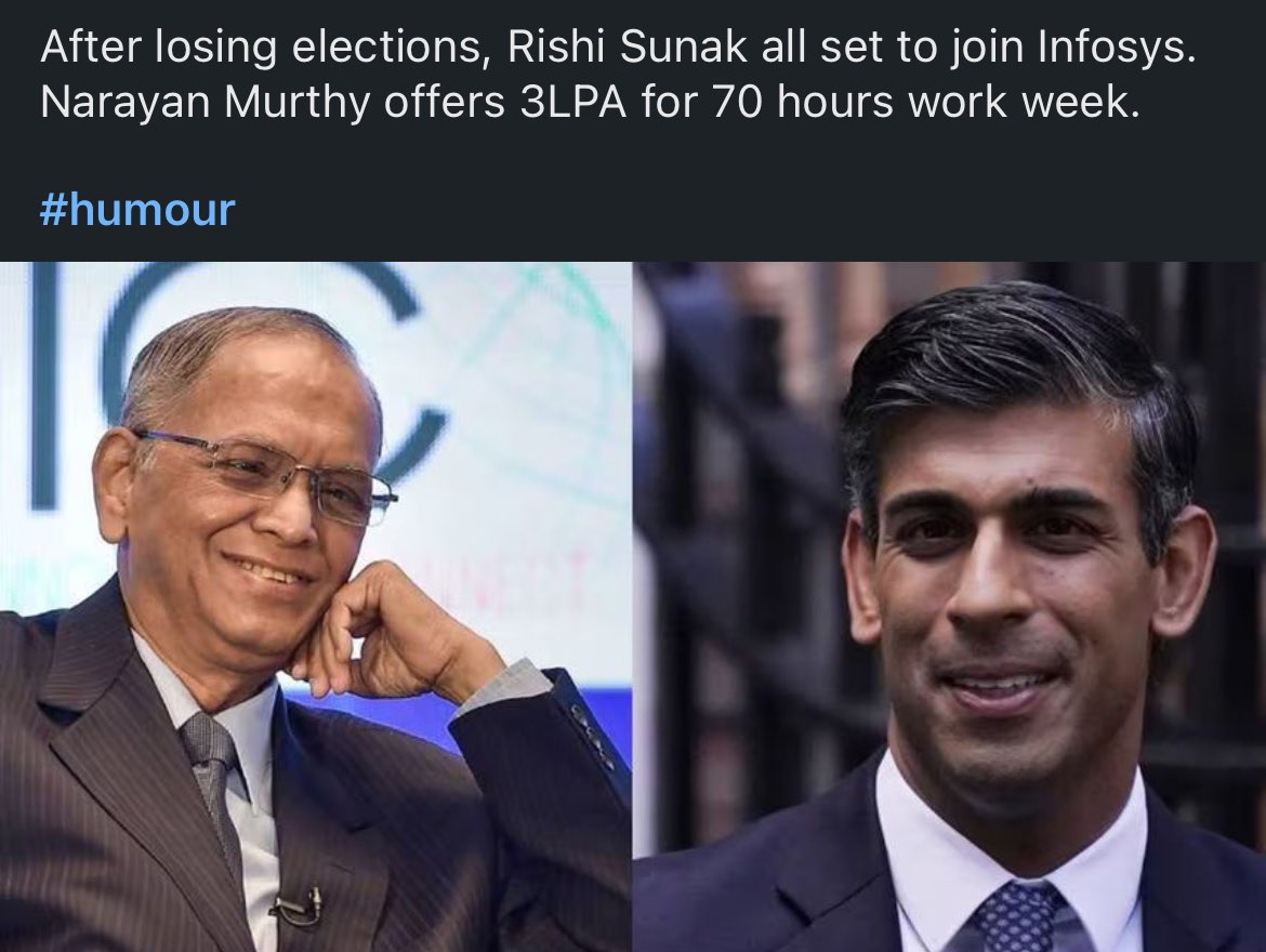 Wild😆

<a href="/Infosys/">Infosys</a> #Rishi_Sunak