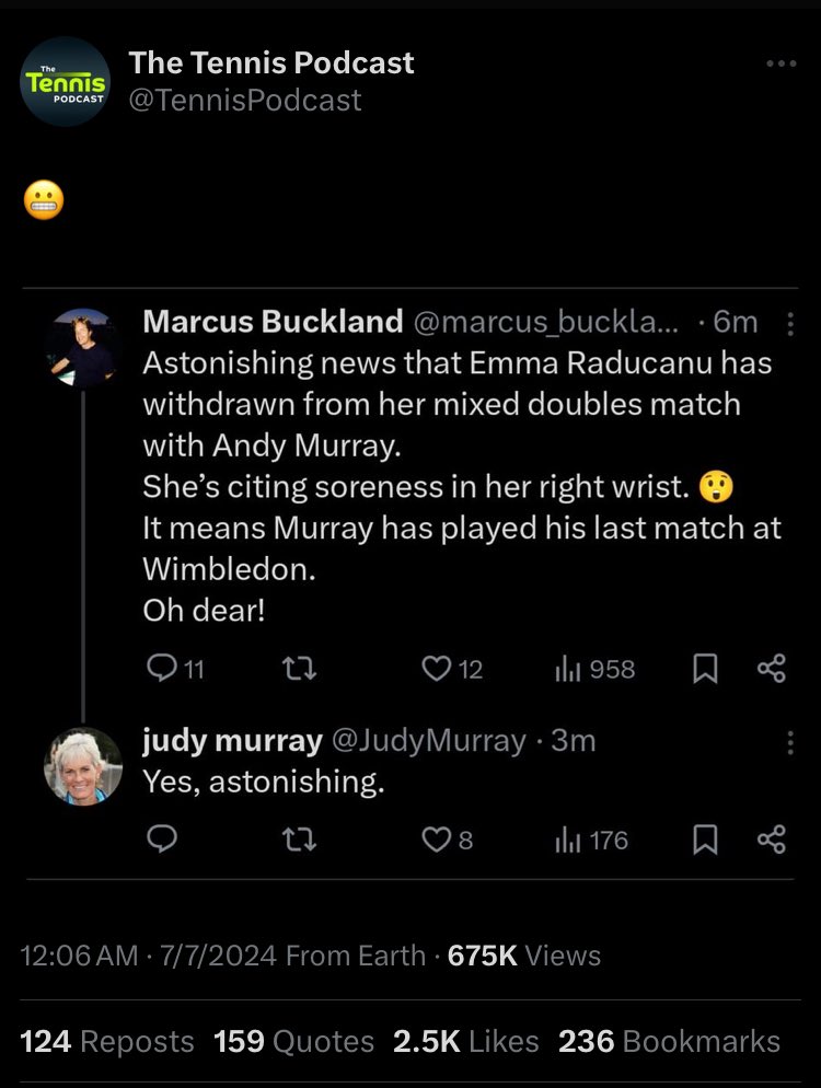 K_Rochain's tweet photo. @DavidLawTennis You didn’t think she was being sarcastic. No one did. She’s now being disingenuous. She parroted  and seemingly concurred with a tweet that conveyed sincere shock at Raducanu’s withdrawal. Also, if it was intended to be sarcastic, why wait a day to clarify? https://t.co/i7buMxQfgz