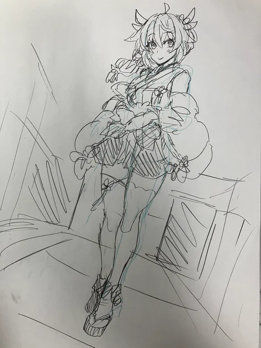 skeb依頼いただいてるvtuberさんのスケッチ 
