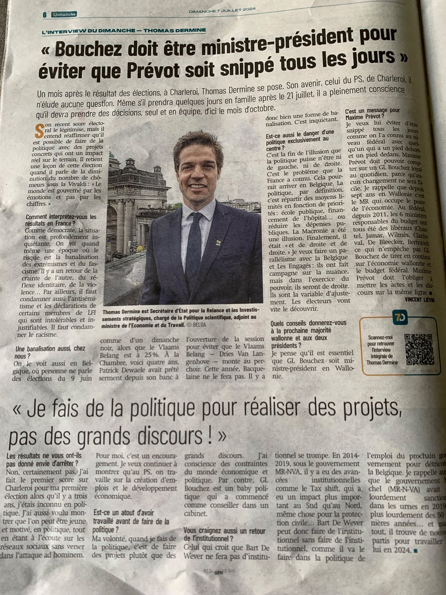 vliesante's tweet image. #7dimanche interview complète sur @sudinfo_be . Il retient une leçon de cette élection quand il parle de la diminution du nombre de chômeurs sous la Vivaldi : « Le monde est gouverné par les émotions et pas par les chiffres. »sudinfo.be/id855860/artic…
