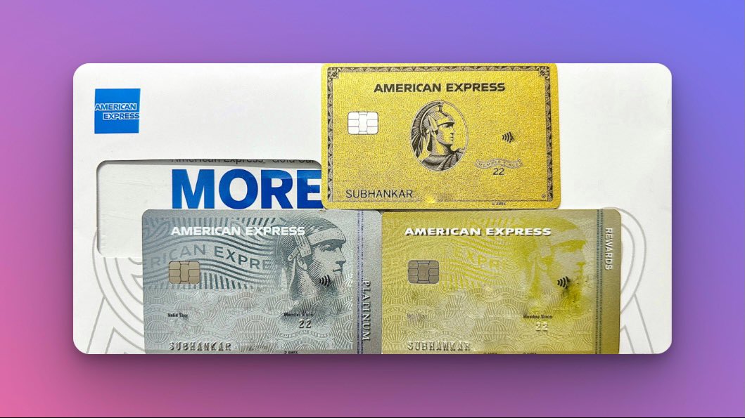 CenturionGuy1's tweet photo. 🧵 Finally, the AMEX Gold Charge card, completed the AMEX-Trifecta.

With slightly better acceptance, class apart Referral Program &amp; life saver Charge Back mechanism, you can dive into details of each AMEX card’s review on @TechnoFino blog, written by @bhavyegoel 🥂

👇🏻 https://t.co/A6bg2CNtP3