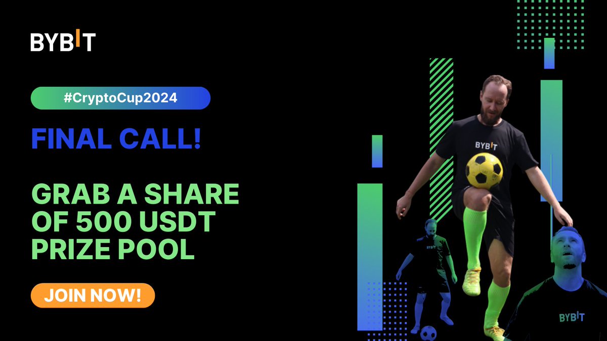 Bybit_Official's tweet image. ⭐ Last chance to grab a share of 500 $USDT prize pool!

📷 Show off your poses of your favorite football player and you might just be one of our five lucky winners! 

😎 Join #CryptoCup2024 Social Giveaway: i.bybit.com/ab161Szf