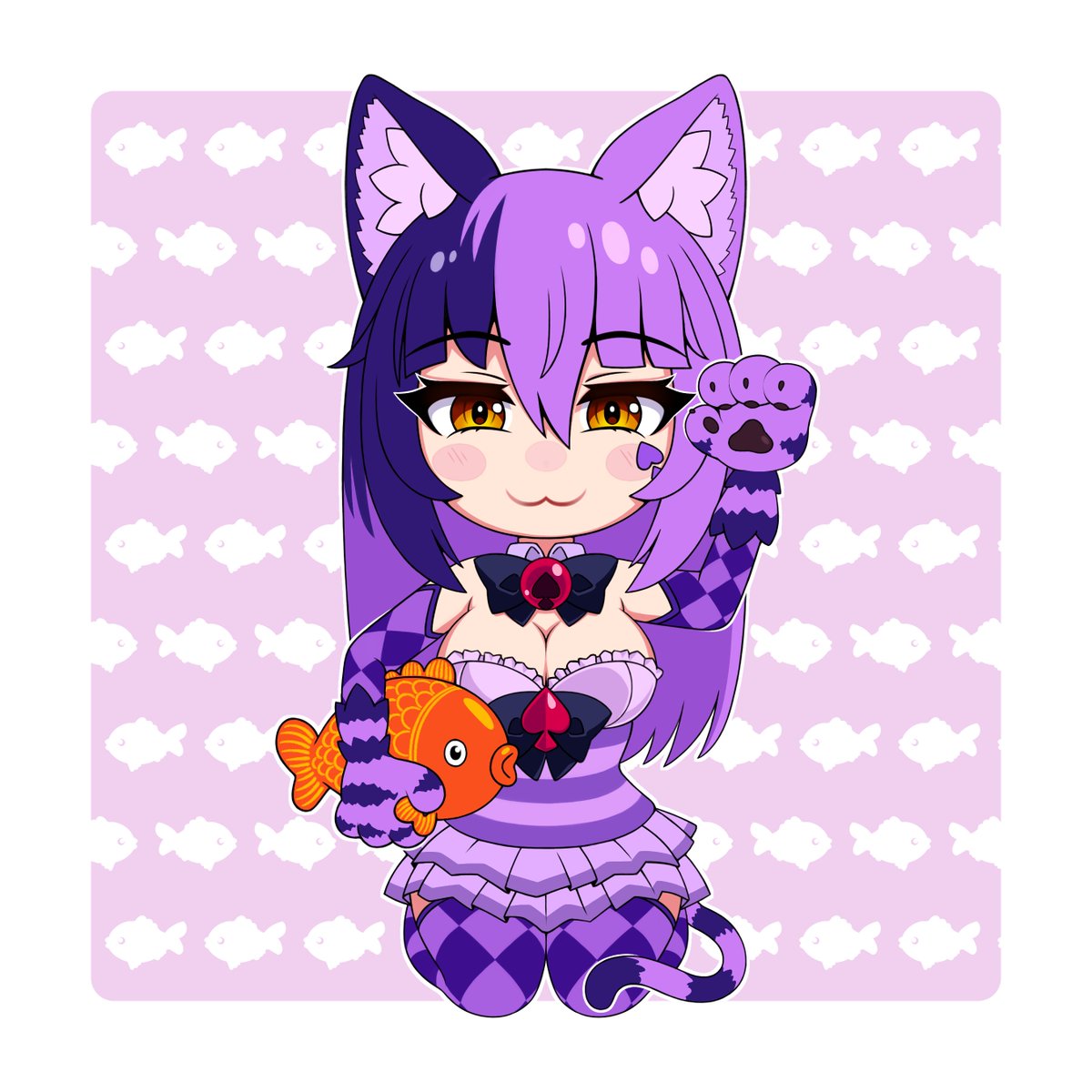WLPER_R4G's tweet photo. It's Maneki Cheshire!🙀
🔁Some say if you repost this kitty, it's sure to bring good luck!✨

💜Purple-colored kitty brings health and longevity;
🐾Raised left paw attracts people and a successful marriage;
🐟A fish held by a kitty symbolizes wealth, good fortune and longevity. https://t.co/ECQfSpBvT4