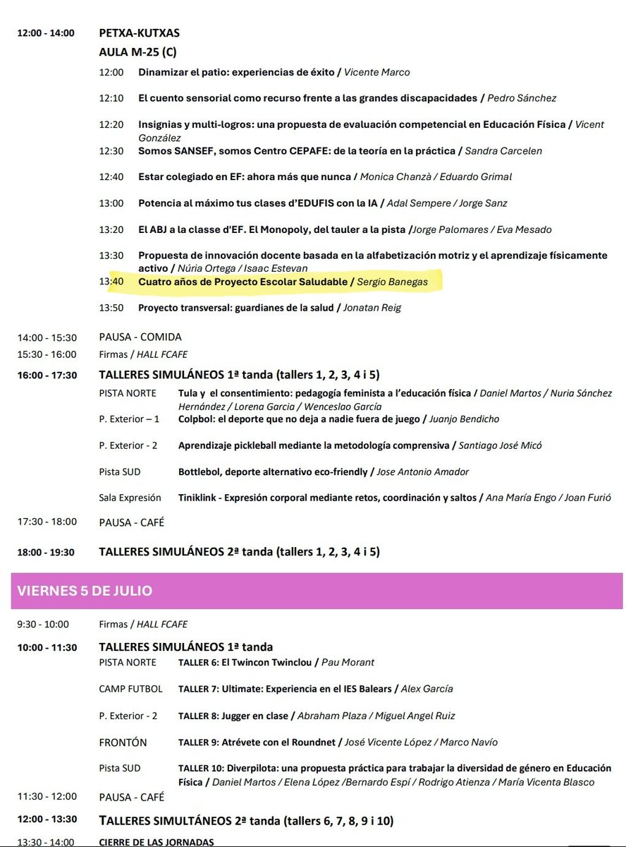 Estuvimos en la #18TrobadaEF de Valencia compartiemdo dos propuestas.
-Los Descansos Activos en el CEIP Domingo Miras 
-Cuatro años de Proyecto Escolar Saludable.

Pero realmente fui a aprender de otros compañeros/as
Sigue hilo👇🏻