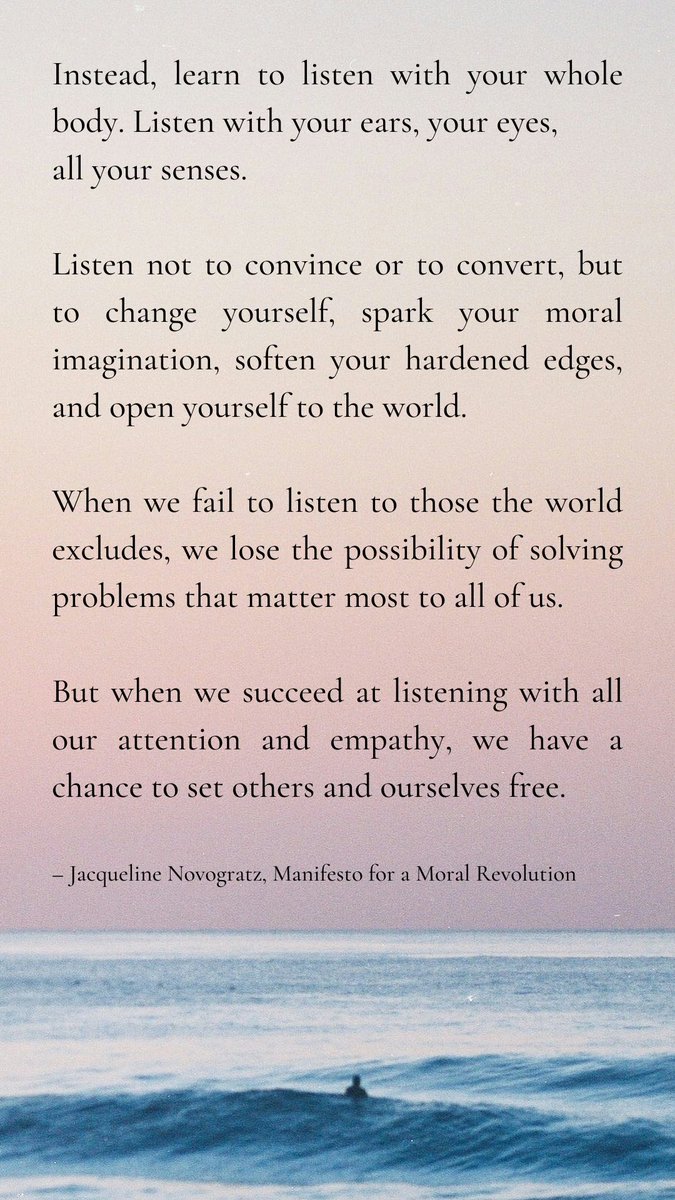 ʟᴇᴀʀɴ ᴛᴏ ʟɪꜱᴛᴇɴ ᴡɪᴛʜ ʏᴏᴜʀ ᴡʜᴏʟᴇ ʙᴏᴅʏ.

– Jacqueline Novogratz, Manifesto for a Moral Revolution

While writing my next book on listening, I found the quotes I was looking for...

Love to share them with you along with some #analogue portraits