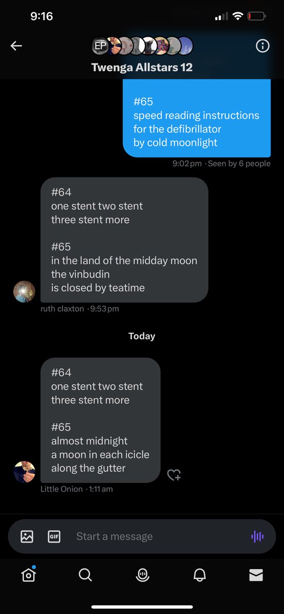 #64
one stent two stent
three stent more

#65
chasing the devils out
into the cold
silvery moonlight

#twenga #wintermoon <a href="/AnumAJamal/">Anum Jamal</a> 
<a href="/LittleOnion/">Little Onion</a> <a href="/Gavin_Wade_/">Gavin_Wade_</a> @jamray <a href="/Cathy_Wade/">Cathy Wade</a> @ruthclaxton @Random_Fate <a href="/artpickdarkpot/">patrick</a> <a href="/byTinaFrancis/">Tina Francis</a> <a href="/tantwenga2024/">justherefortantwenga</a> #sciencefantasy #haiku