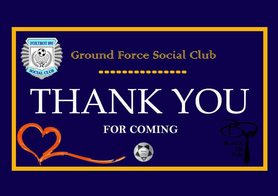 What a game. Thank You Ground Force