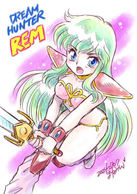 美少女パラダイス新刊用に懐かしアニメのおにゃのこをUP本日は2枚目!みんな大好き麗夢です～今回はビキニアーマーで!!#毎日美少女パラダイス 