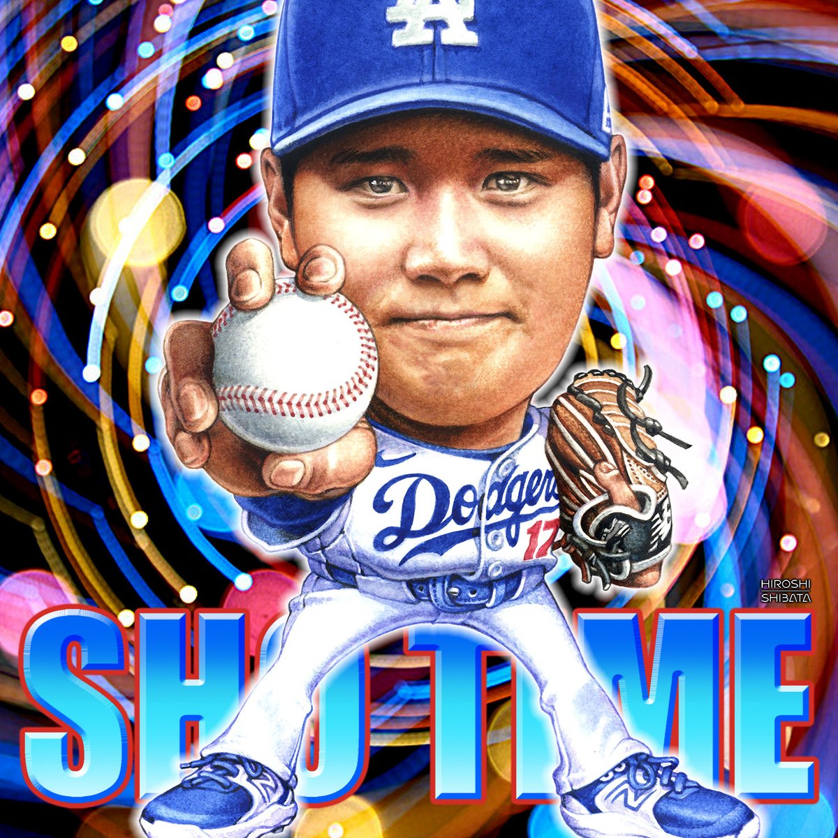大谷翔平 選手の #イラスト #ドジャース 編その2。 #SHOTIME #SHOHEI 