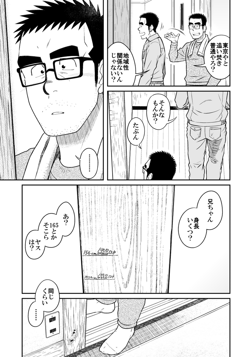 大人になって再会した両想いの中年双子。助平なおっさん同士のムラムラ生活のお話。パンツ描写多めです!冒頭7頁。

※このポストの4枚目の画像は、SNS用になってます。
※本編は成人向けです。(2/4) 