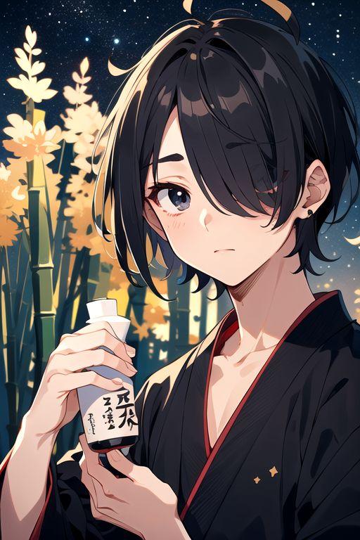 tranquilo_r35's tweet photo. 七夕で日本酒を飲むホッくん
#ホリク絵　#AIイラスト
@ho_lick https://t.co/ulxpNYFmNU