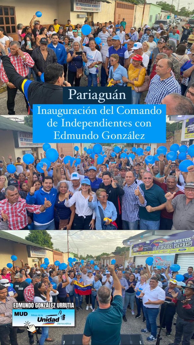 sergiopadronm's tweet photo. Participamos en la inauguración del comando de campaña de independientes por la Unidad con ⁦@EdmundoGU⁩ en Pariaguan, seguimos recorriendo Anzoategui, el 28 de julio, vamos a ganar https://t.co/MYPqMfdwJT