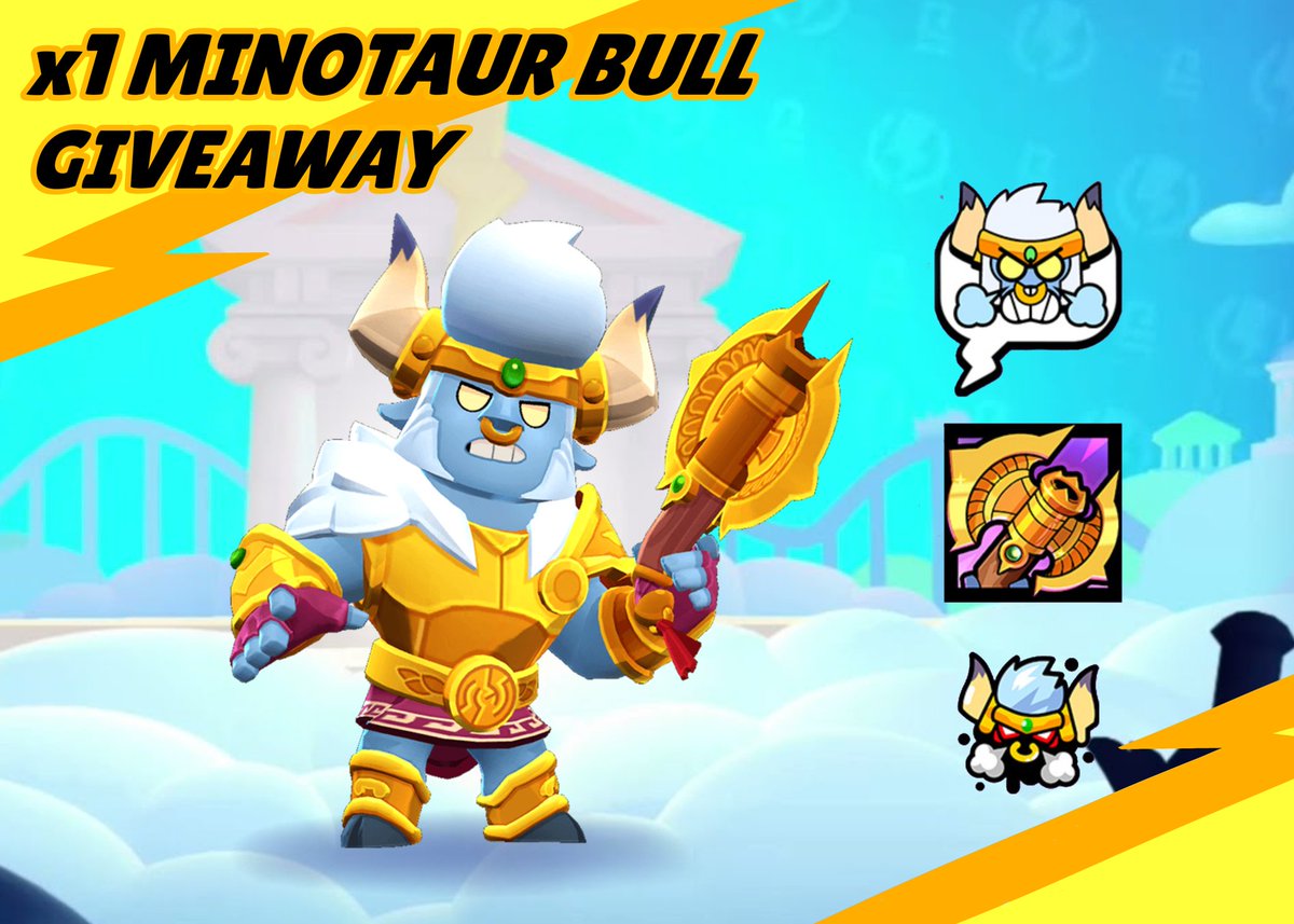 kakatpoke's tweet photo. #MinotaurBullGiveaway #BrawlStars

 To enter: 
  • Follow me 👤
  • Like ♥️
  • Retweet 🔄
  • Tag 2 friends 👥

I'll contact the winner on july 9th. https://t.co/nxw1juAloh