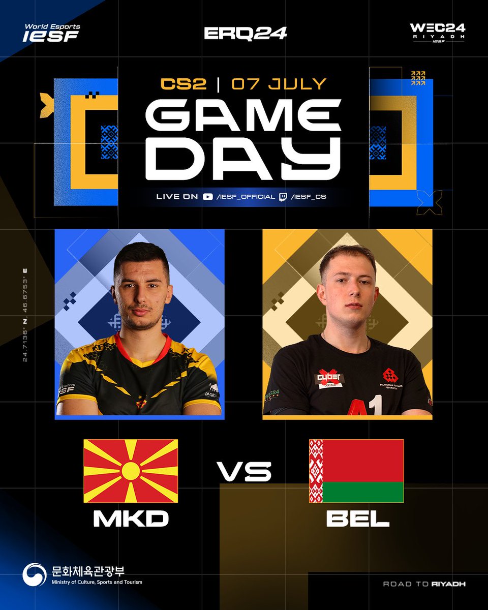 MKD 🇲🇰 vs 🇧🇾 BEL 

Who’s got your vote? 

🔴 LIVE: twitch.tv/iesf_cs

#IESF #ERQ24