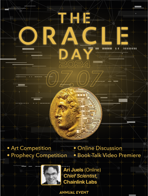 AriJuels's tweet photo. The Oracle Day: Book Discussion today! Join @elifhilalumucu and Javier Salomón for a live discussion of THE ORACLE. 

Here's the link: https://t.co/EYK1IINxP4. 

I’ll drop in toward the end for Q&A. Looking forward to seeing you there! 

#TheOracleDay #OracleNovel #blockchain