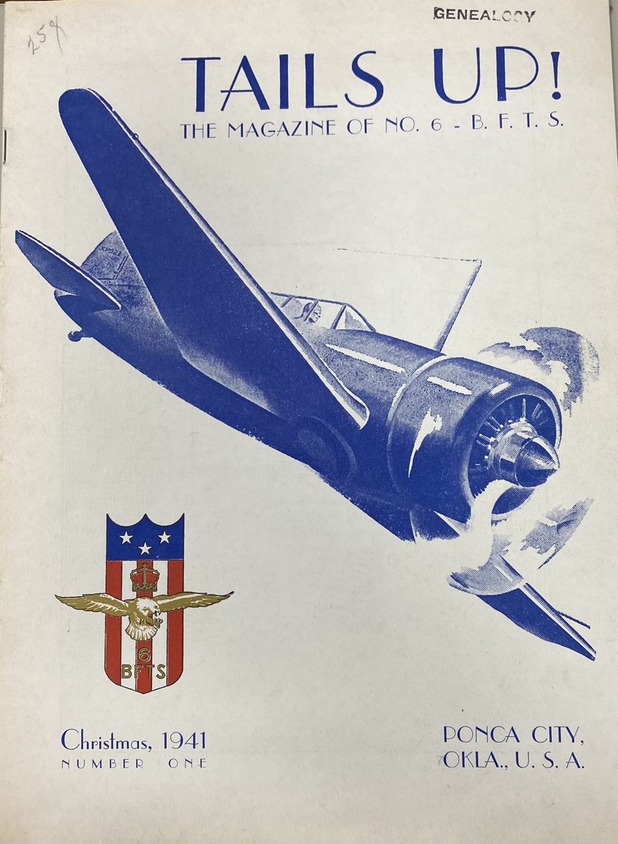 OxbowBender's tweet photo. Tails Up! Magazine (December 1941) and adverts from the British Flight Training School #6 in Ponca City, Oklahoma. https://t.co/eIlfbzxyr7